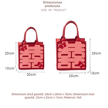 Saculețe cadou de nuntă cu motiv fluture — fet nețesut, ștanțare prin încălzire, stil festiv, Orun