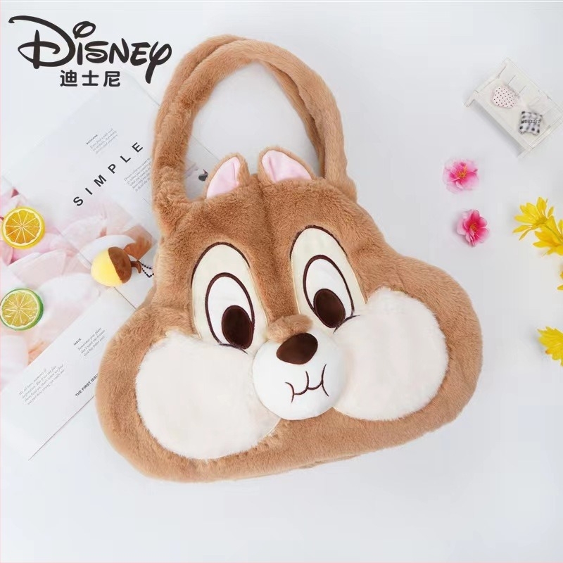 Geantă tote din pluș, formă rotundă, închidere cu fermoar, căptușeală poliester, buzunar cu fermoar