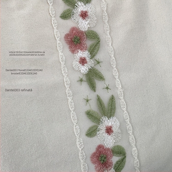 Geantă tote din pânză brodată cu buzunare interioare – închidere magnetică, fără căptușeală, formă orizontală pătrată