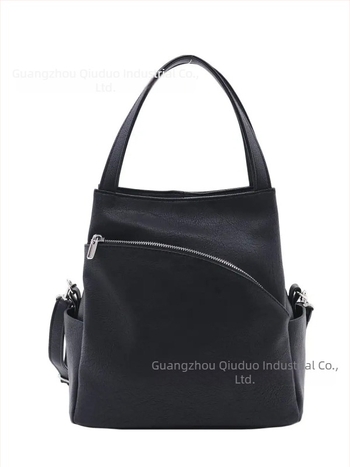 Geantă tip găleată, PU, stil urban simplu, închidere cu fermoar, buzunare interioare: buzunar cu fermoar și buzunar pentru telefon