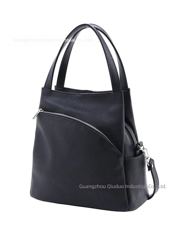 Geantă tip găleată, PU, stil urban simplu, închidere cu fermoar, buzunare interioare: buzunar cu fermoar și buzunar pentru telefon