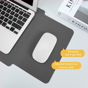 Funda pentru laptop din piele PU, impermeabilă și rezistentă la uzură, deschidere cu capac, buzunar intern pentru calculator, căptușeală din piele sintetică