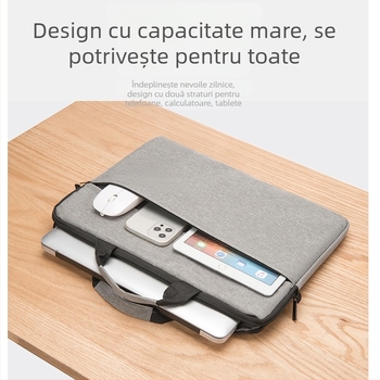 Geantă ultraușoară pentru laptop, material Oxford, căptușeală din poliester, curea pentru umăr