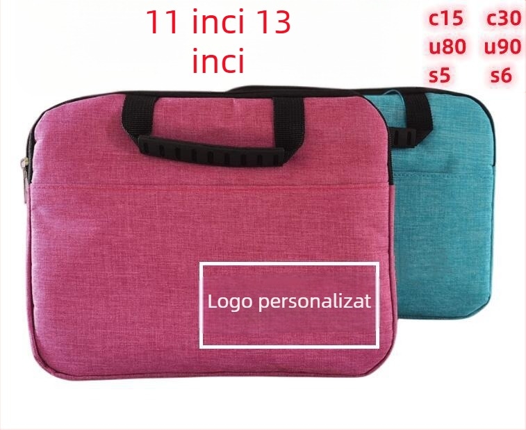 Geantă pentru tabletă cu design impermeabil, rezistent la uzură și la cutremure; exterior din canvas, Căptușeală Oxford; model monocrom; unisex