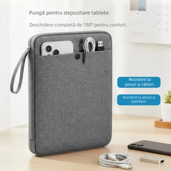 Husă de tabletă pentru bărbați și femei — nylon, impermeabil, rezistent la uzură, unisex, căptușeală din poliester, primăvara 2025