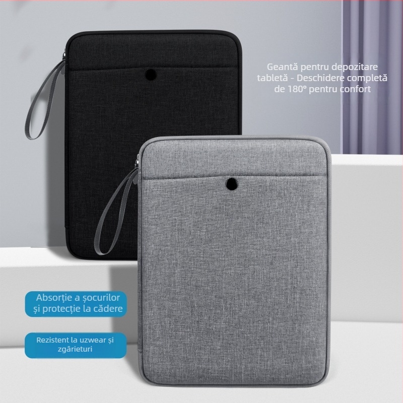 Husă de tabletă pentru bărbați și femei — nylon, impermeabil, rezistent la uzură, unisex, căptușeală din poliester, primăvara 2025