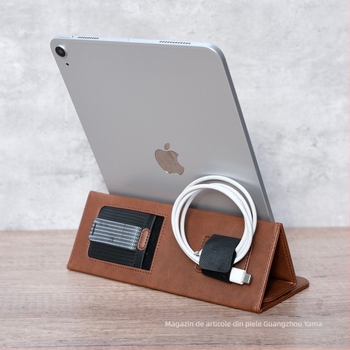 Husa din piele pentru iPad, cu suport și căptușeală internă magnetică, pentru tablete de 14 inch