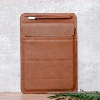 Husa din piele pentru iPad, cu suport și căptușeală internă magnetică, pentru tablete de 14 inch