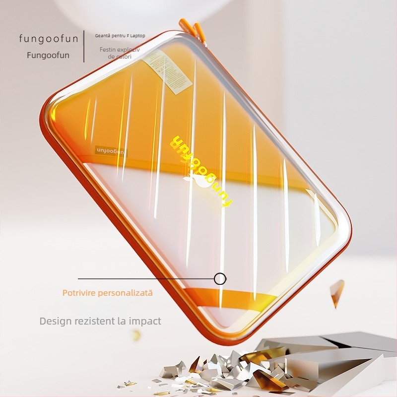 Husă de laptop protecție din EVA, impermeabilă, rezistentă la uzură și la șocuri, căptușeală din piele sintetică, design monocrom