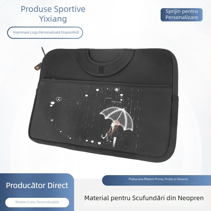 Geantă pentru laptop și tabletă, cu fermoar, mâner moale, buzunare interioare pentru carduri, potrivită pentru călătorii de afaceri, primăvara 2023