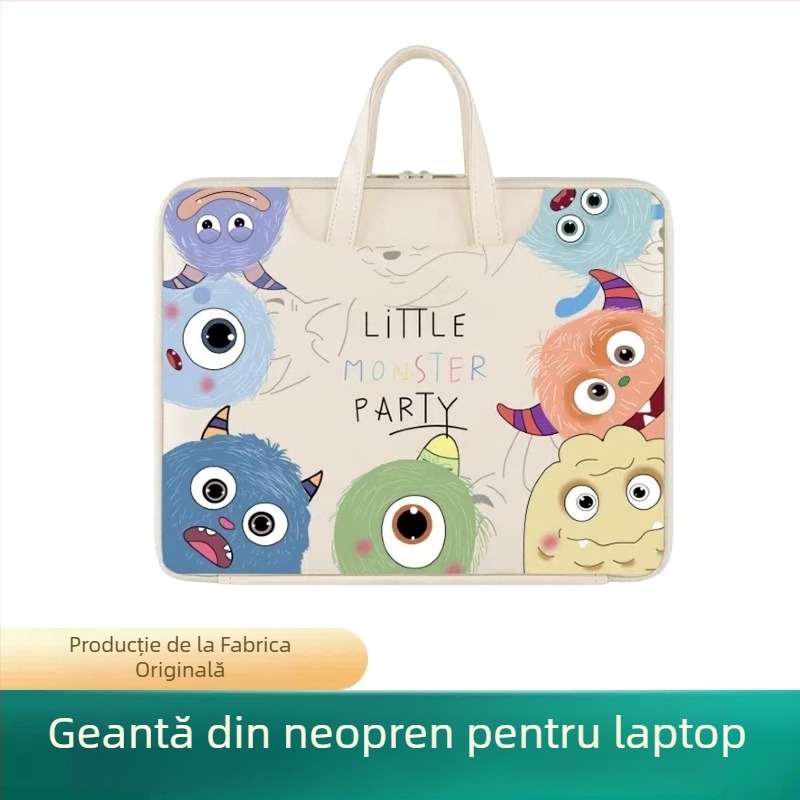 Geantă pentru laptop din material diving, mâner moale, rezistentă la uzură, închidere cu fermoar, buzunare interne pentru carduri, pentru călătorii de afaceri, primăvara 2021, MN Mn-446