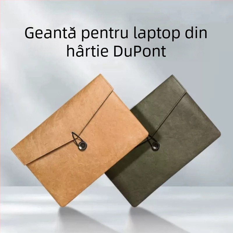 Geantă laptop cu strat interior anti-coliziune, impermeabilă, material Oxford, buzunar pentru carduri, deschidere cu cârlig, mâner detașabil