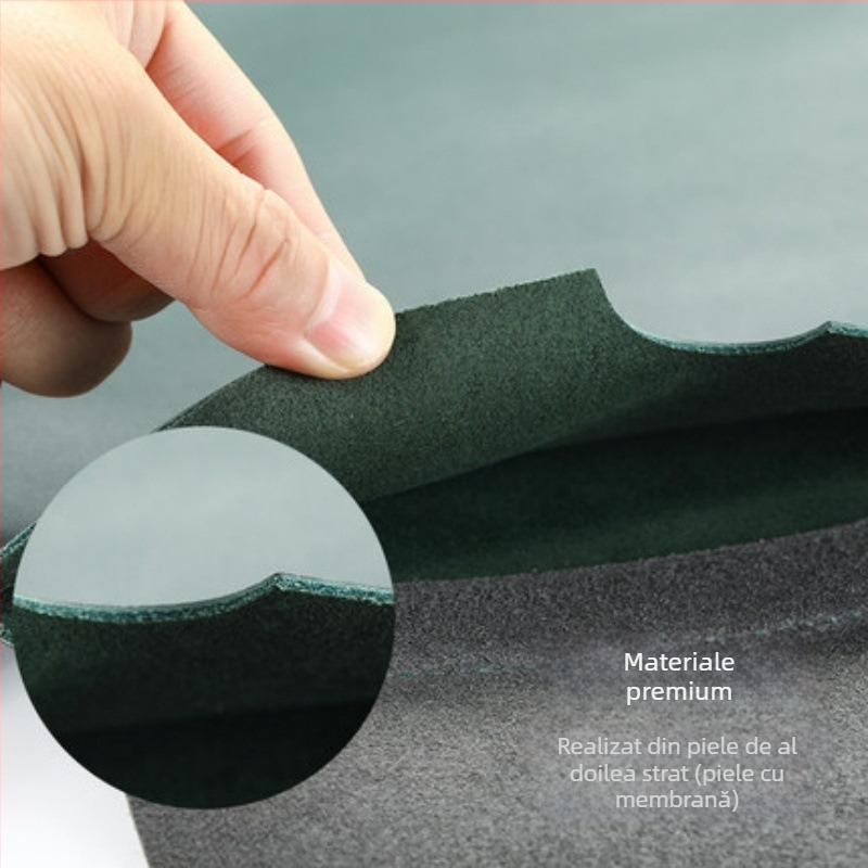 Husă pentru laptop din piele de vită, închidere cu capac, buzunar intern pentru calculator, impermeabilă, model 9407