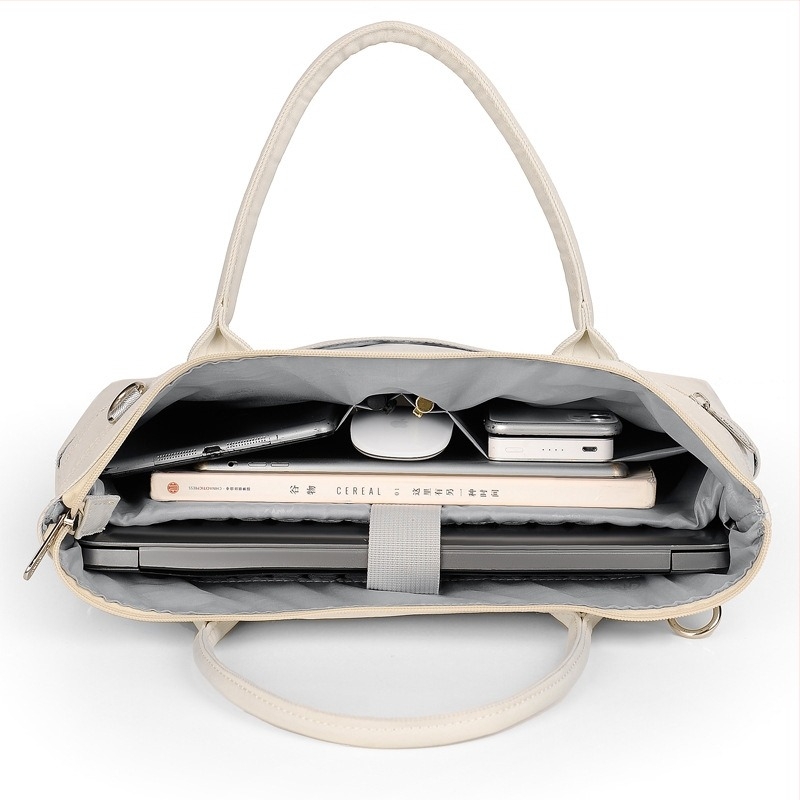 Geantă pentru laptop pentru bărbați și femei, geantă de umăr de afaceri, ușoară, cu capacitate mare (Material: stofă Oxford; Deschidere: fermoar; Captușeală: nylon; Rezistentă la apă; Model: 2118)