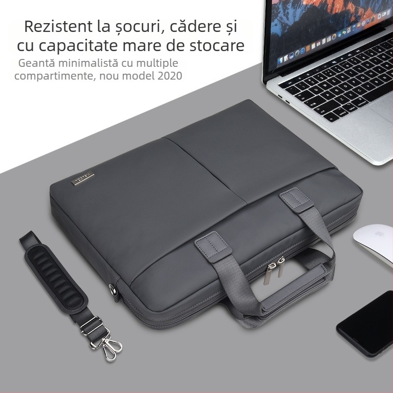 Maiku rucsac pentru laptop - impermeabil, rezistent la șocuri, poliester; buzunar laptop căptușit; buzunare interne pentru telefon, ID și carduri; compatibil cu laptopuri de 13/14/15,6 inch.