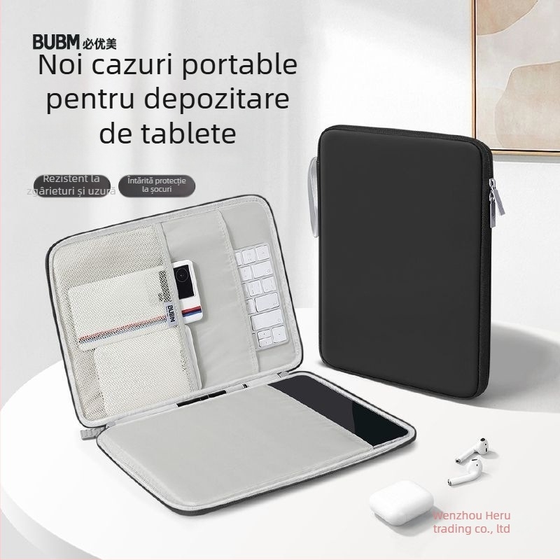 Geantă portabilă de stocare pentru tabletă — Material PU, impermeabilă, rezistentă la căderi, Stil urban minimalist, Compatibilă cu tablete iPad