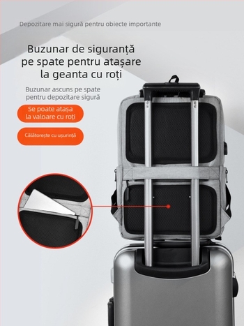 Rucsac pentru laptop cu protecție anti-furt, impermeabil, respirabil, rezistent la uzură și cu reducerea încărcării