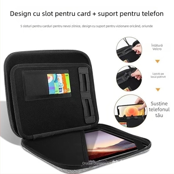 Husă EVA dură pentru Surface Pro 7, protecție corp, geantă de depozitare (Modelul 127 • Încărcare 101 • Cusătură • Multifunțional)