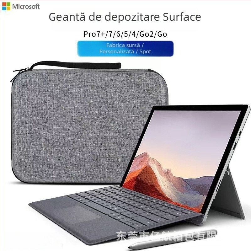 Husă EVA dură pentru Surface Pro 7, protecție corp, geantă de depozitare (Modelul 127 • Încărcare 101 • Cusătură • Multifunțional)