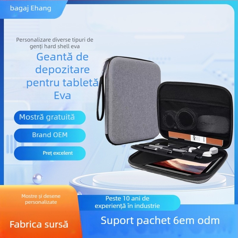 Husă EVA dură pentru Surface Pro 7, protecție corp, geantă de depozitare (Modelul 127 • Încărcare 101 • Cusătură • Multifunțional)