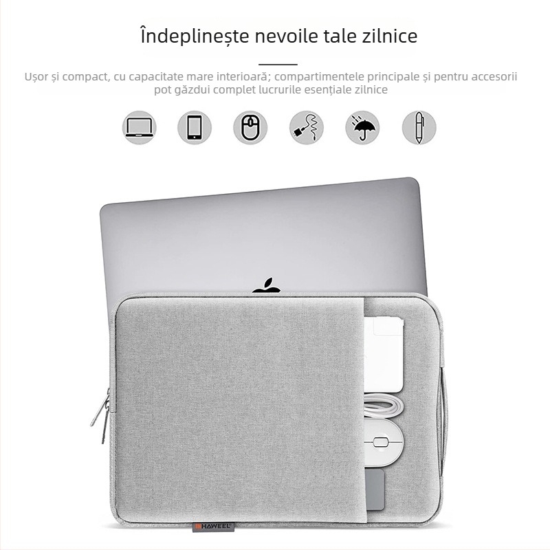 Husă universală pentru tabletă și laptop, corp din poliester, căptușeală poliester, respirabilă, impermeabilă, rezistentă la uzură, ușoară
