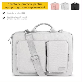 Geantă pentru laptop din PU, impermeabilă, anti-furt, anti-seismică, reduce povara, unisex, pentru călătorii de recreere