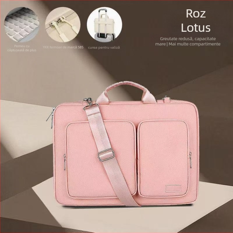 Geantă pentru laptop din PU, impermeabilă, anti-furt, anti-seismică, reduce povara, unisex, pentru călătorii de recreere