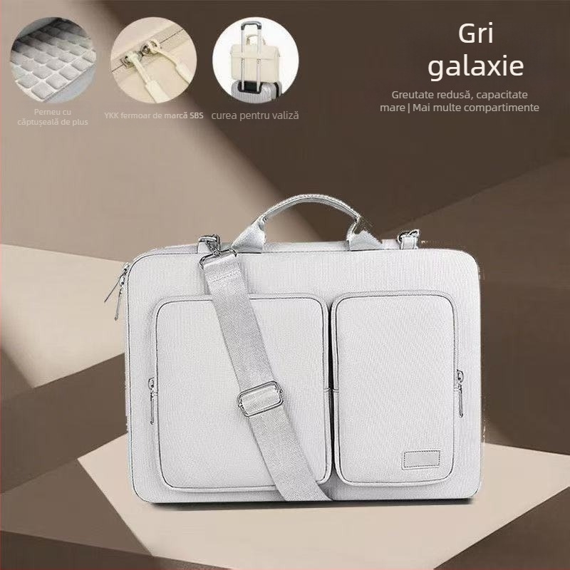 Geantă pentru laptop din PU, impermeabilă, anti-furt, anti-seismică, reduce povara, unisex, pentru călătorii de recreere