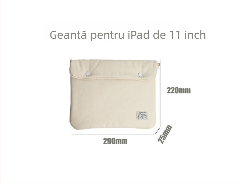 Geantă pentru laptop din pânză, unisex, minimalistă și ușoară, cu capacitate mare și căptușeală din pânză