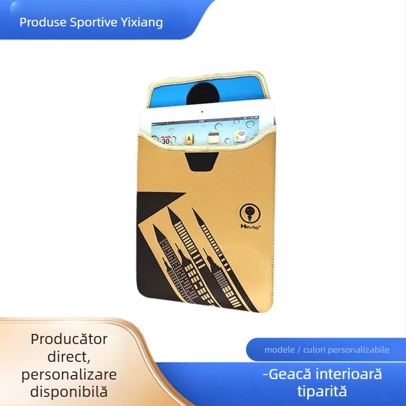 Geantă pentru laptop cu strat interior dublu pentru Mac și iPad, husă protecție, Yixiang, diving material, Primăvara 2021