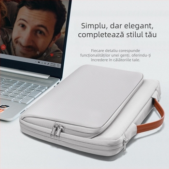 Geantă pentru laptop cu fermoar YKK și protecție împotriva coliziunilor și căderilor; construcție din nylon, impermeabilă, respirabilă, rezistentă la uzură