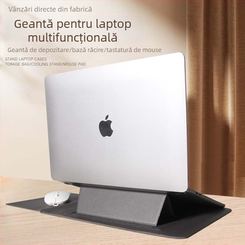Geantă pentru laptop Jinfengxin din PU, impermeabilă și rezistentă la șocuri, design pliabil, căptușeală PU, unisex