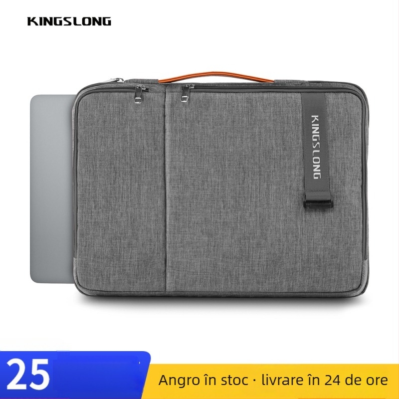 Geantă pentru laptop, capacitate mare, impermeabilă și antișoc, din material Oxford cu căptușeală de poliester, stil servietă