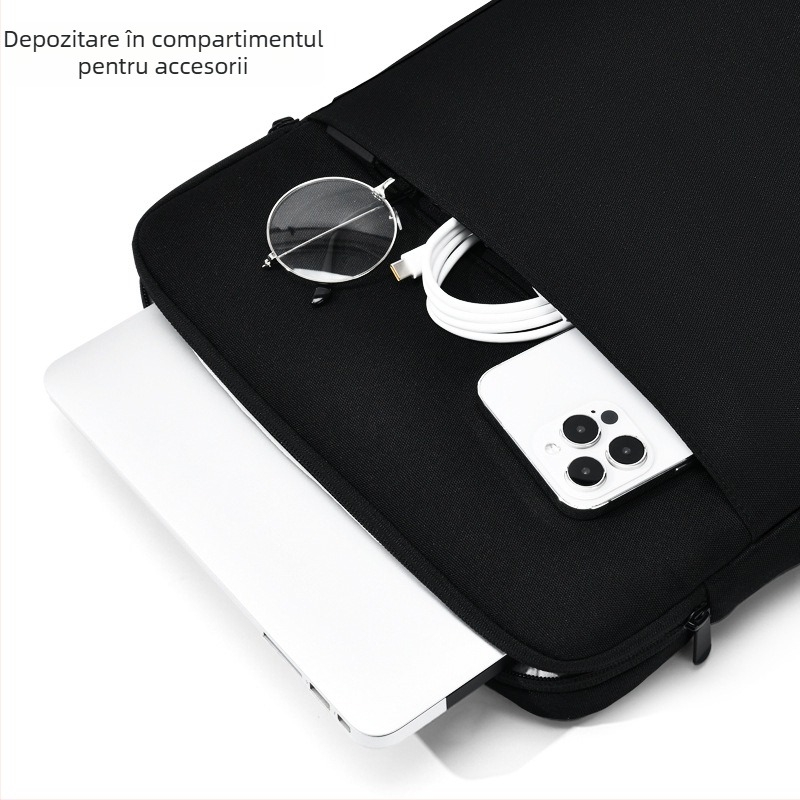 Zhishun husă pentru laptop de 16 inchi, cu protecție antișoc și inserție interioară cu airbag, din țesătură Oxford impermeabilă