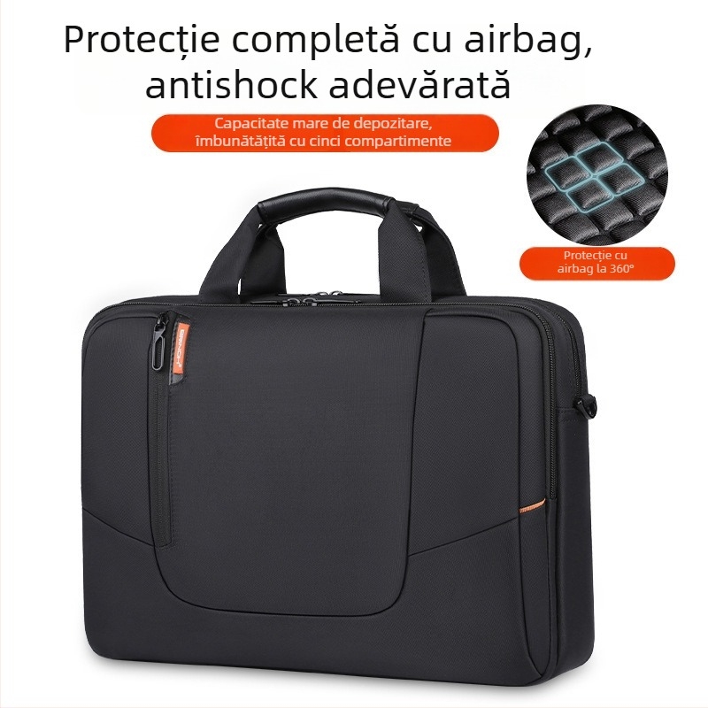 Brinch Geantă pentru laptop, material Oxford, extindere, stil urban, căptușeală din poliester, unisex