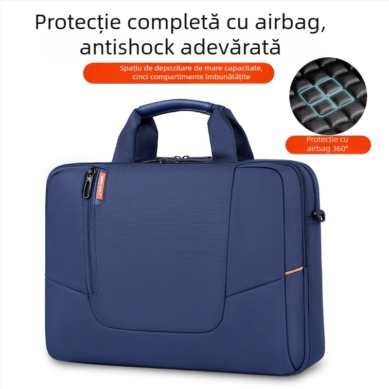 Brinch Geantă pentru laptop, material Oxford, extindere, stil urban, căptușeală din poliester, unisex