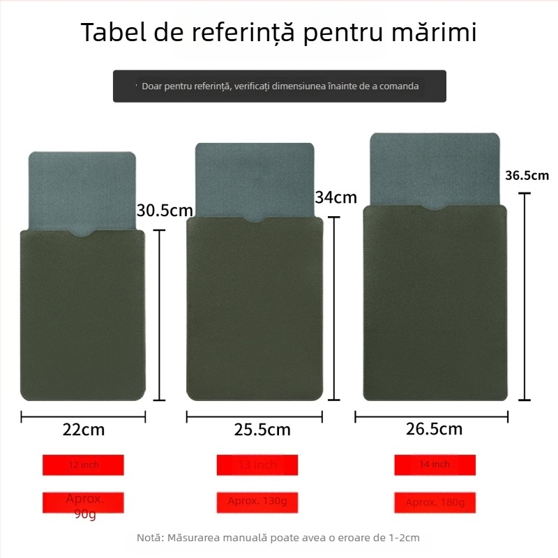 Xinshang husă interioară pentru laptop MacBook Pro/Air — rezistentă la uzură, impermeabilă, ușoară