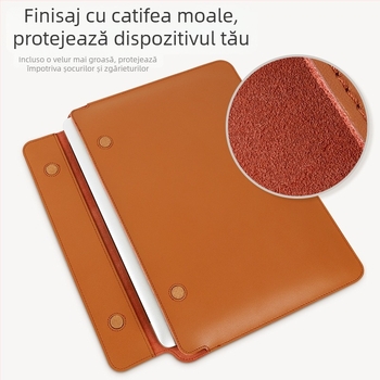 Husa interioară din piele naturală pentru MacBook Pro și MacBook Air, greutate 0,4 kg