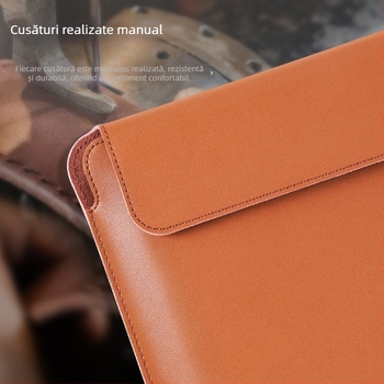 Husa interioară din piele naturală pentru MacBook Pro și MacBook Air, greutate 0,4 kg