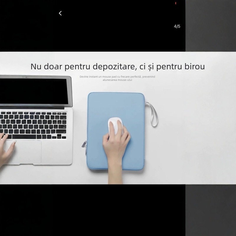 Husă pentru laptop cu senzație de piele PU – protecție antișoc, rezistență la uzură, design ușor, căptușire din poliester, stil urban minimalist