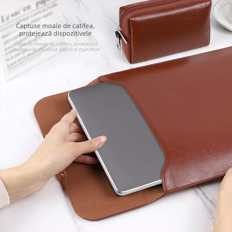 Geantă interioară pentru MacBook Pro și MacBook Air, din piele sintetică, marcă Neutral