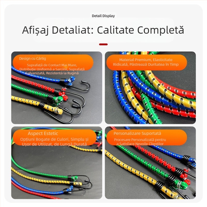 Bandă elastică de bagaje din cauciuc pentru biciclete și vehicule electrice