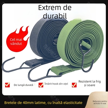 Curea elastică pentru bagaje — îngroșată, durabilă, rezistentă la uzură, lărgită pentru utilizare în mașină (Material: materiale mixte; Brand: Unique)