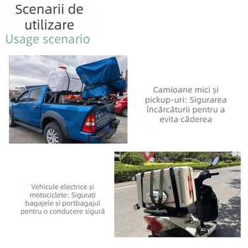 Curea elastică pentru bagaje — îngroșată, durabilă, rezistentă la uzură, lărgită pentru utilizare în mașină (Material: materiale mixte; Brand: Unique)
