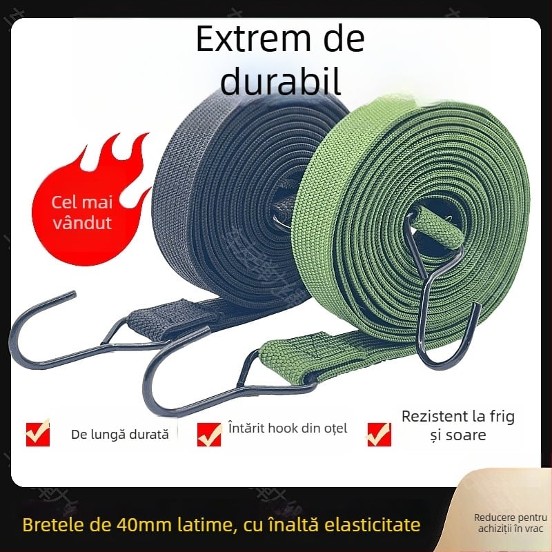 Curea elastică pentru bagaje — îngroșată, durabilă, rezistentă la uzură, lărgită pentru utilizare în mașină (Material: materiale mixte; Brand: Unique)