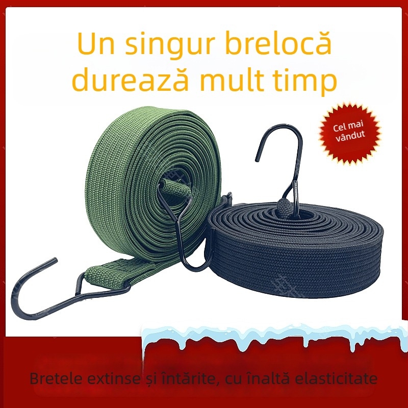 Curea elastică pentru bagaje — îngroșată, durabilă, rezistentă la uzură, lărgită pentru utilizare în mașină (Material: materiale mixte; Brand: Unique)