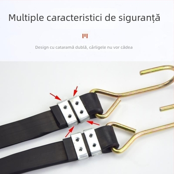 Bretele din latex pentru bagaje pentru motociclete și vehicule electrice, curele durabile din cauciuc pentru bicicletă, cu cataramă dublă și coardă elastică