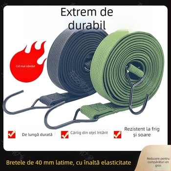 Sfoară elastică pentru bagaje, curea universală de legare, durabilă, îngroșată, rezistentă la uzură, pentru utilizare în mașină