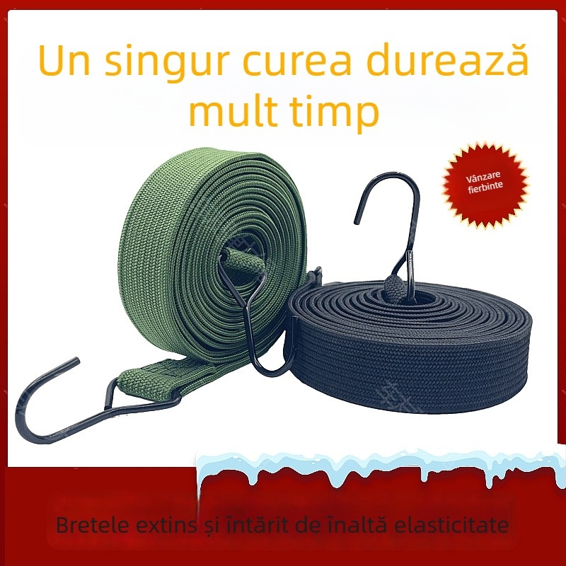 Sfoară elastică pentru bagaje, curea universală de legare, durabilă, îngroșată, rezistentă la uzură, pentru utilizare în mașină