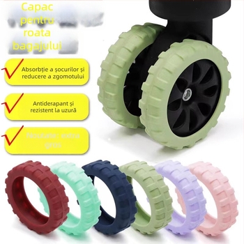 Capac de protecție pentru roata bagajului – protecție silențioasă, husă din silicon; Material: 10122; Brand: Friendly; Summer 2025; Stil: Urban simplicity; Model: Solid color